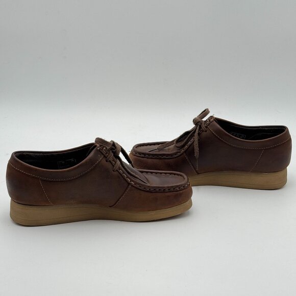 Clarks Collection Wallabees Brown Leather Chukka Boots Moccasins Driving Shoes - Picture 5 of 8